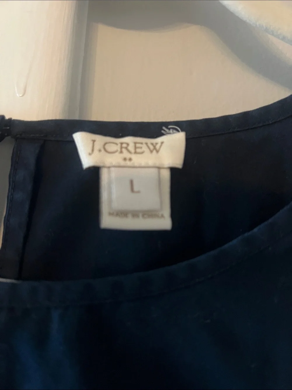 J. Crew Navy Top with Eyelet Short Sleeves